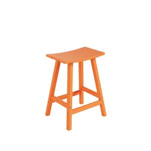 Franklin Orange 24 in. Plastic Outdoor Bar Stool