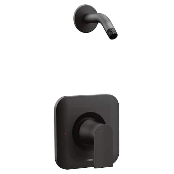 MOEN Genta LX M-1-Handle Shower Trim Kit in Matte Black (Valve Sold Separately)