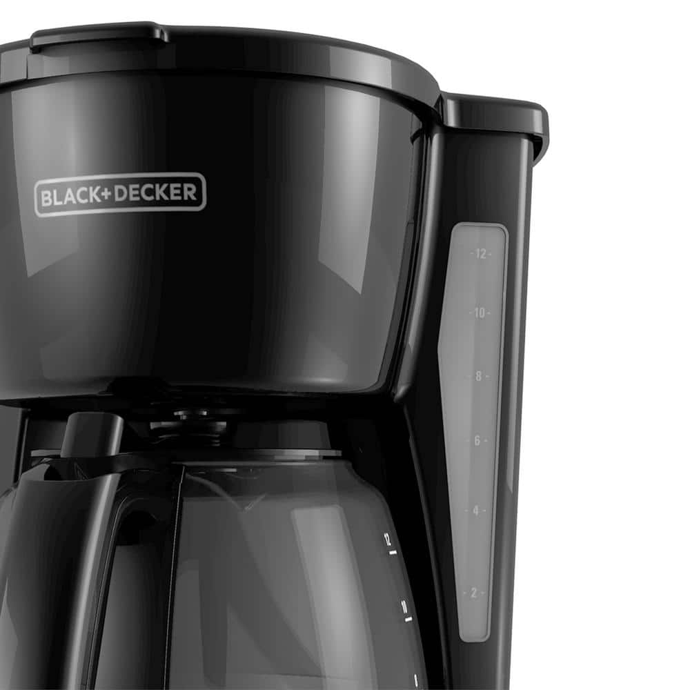 Black Programmable 12-Cup Drip Coffee Maker with Digital Controls