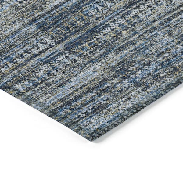 Chantille Machine Washable Indoor/Outdoor Abstract ACN1971 Denim 3 ft. x 4 ft. Area Rug