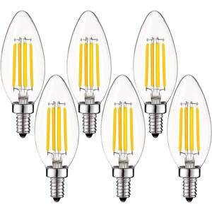 60-Watt Equivalent 5-Watt E12 Base Chandelier LED Light Bulb 3500K Natural White Dimmable (6-Pack)