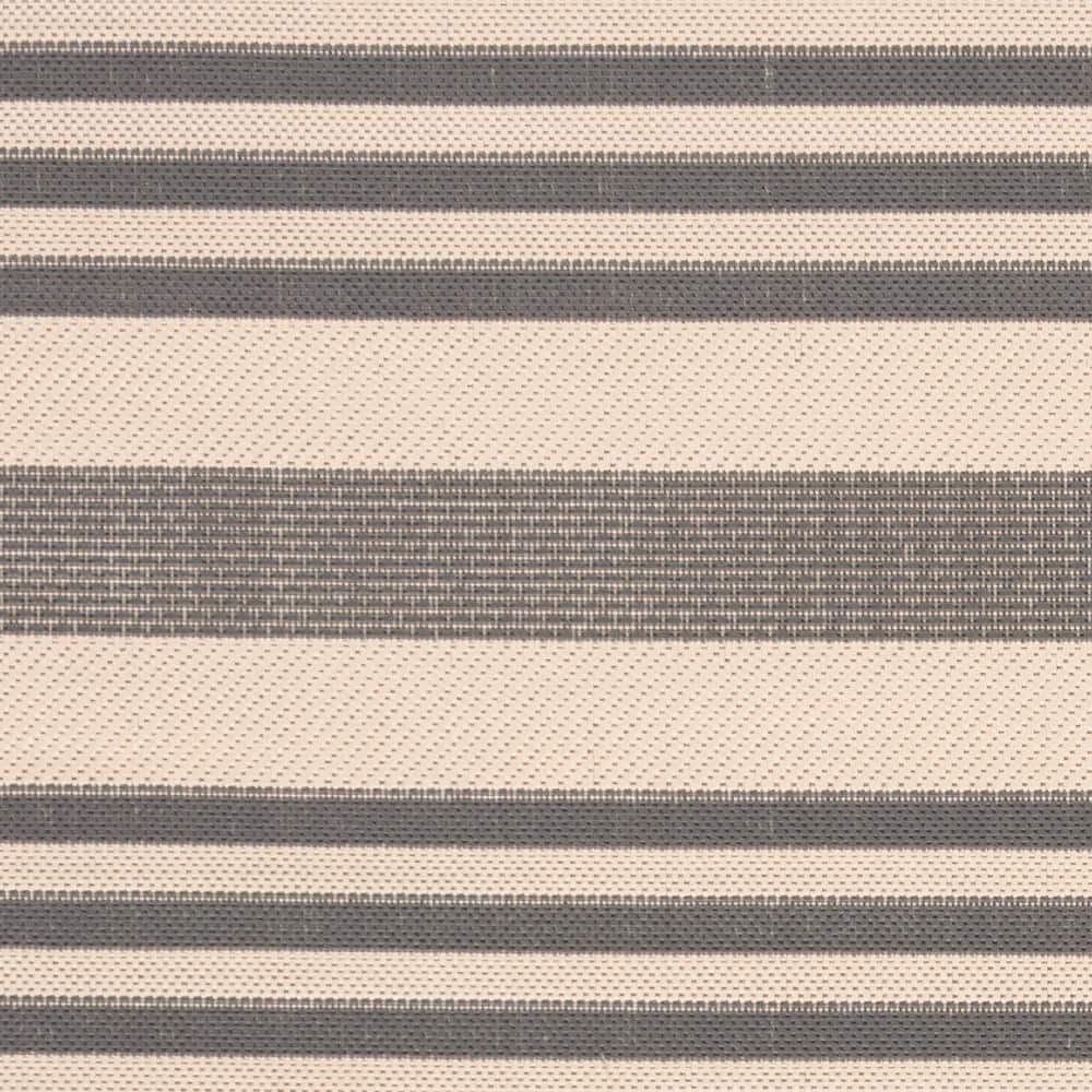 Modern Grey Square Synthetic Indoor/Outdoor Easy-Care Area Rug
