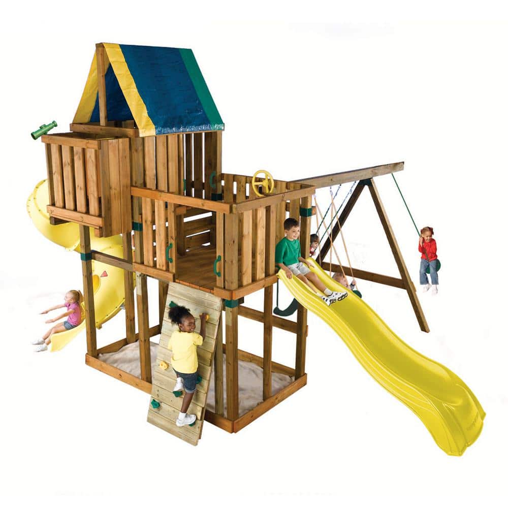 Kodiak Custom Play Set Hardware Kit with Swings and Climbing Rocks
