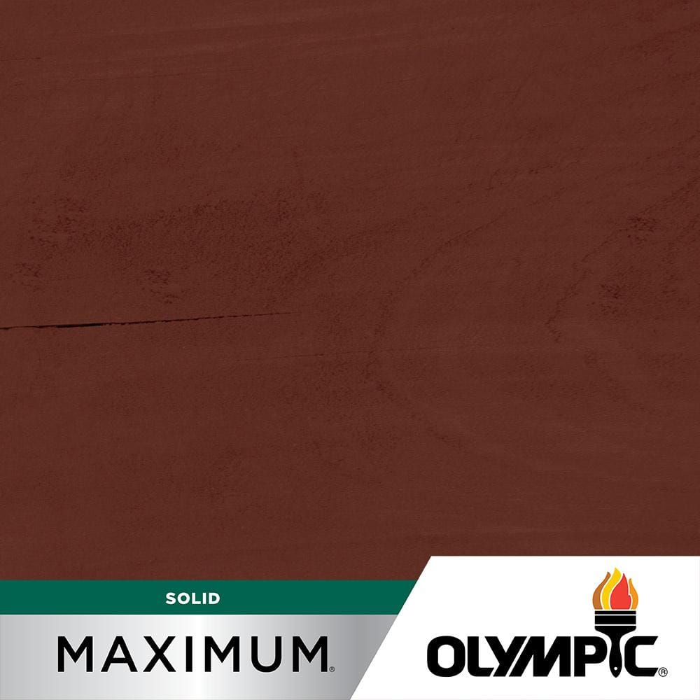 Olympic Maximum 1 Gal SC 1052 Deep Redwood Solid Color Exterior Stain   Deep Redwood Olympic Exterior Wood Stains Olysc 1052 01 64 1000 