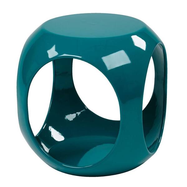 OSP Home Furnishings Slick Cube Blue End Table