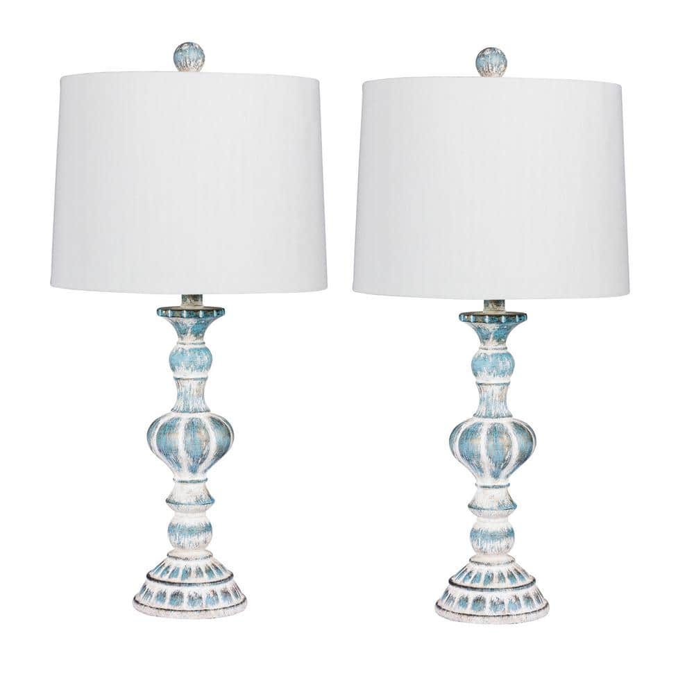 Candlestick Resin Table Lamps, Fangio Lighting Moroccan Weave Metal Table Lamps