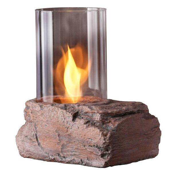 Real Flame Red Rock Tabletop Gel Fuel Personal Fireplace-DISCONTINUED