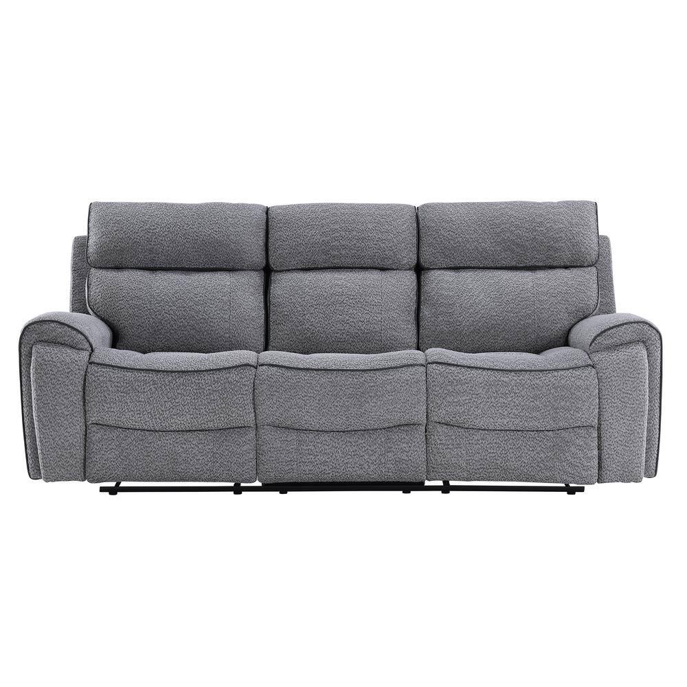 Omni Gray Polyester 3-Piece Reclining Living Room Set