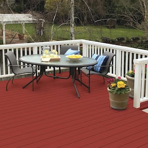 5 gal. #PPU2-16 Fire Cracker Solid Color Waterproofing Exterior Wood Stain and Sealer