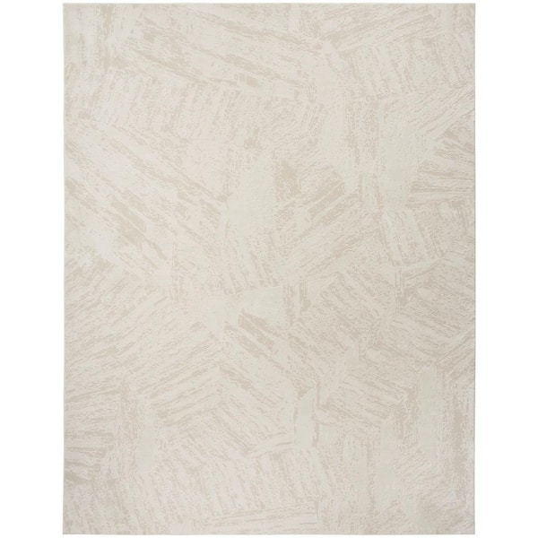 Nourison Desire Ivory 8 ft. x 10 ft. Abstract Contemporary Area Rug