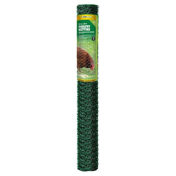 1 in. Mesh x 3 ft. x 50 ft. 20‑Gauge Green PVC‑Coated Steel Poultry Netting