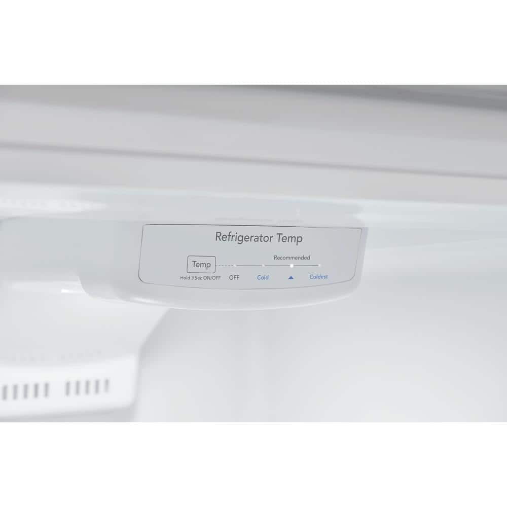 Compact White Energy Star Top Freezer Refrigerator with Ice Maker