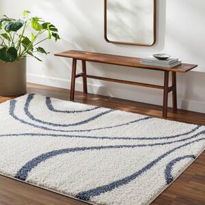 Birmingham Blue/White 8 ft. x 10 ft. Abstract Indoor Area Rug