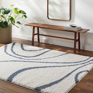 Birmingham Blue/White 5 ft. x 7 ft. Abstract Indoor Area Rug
