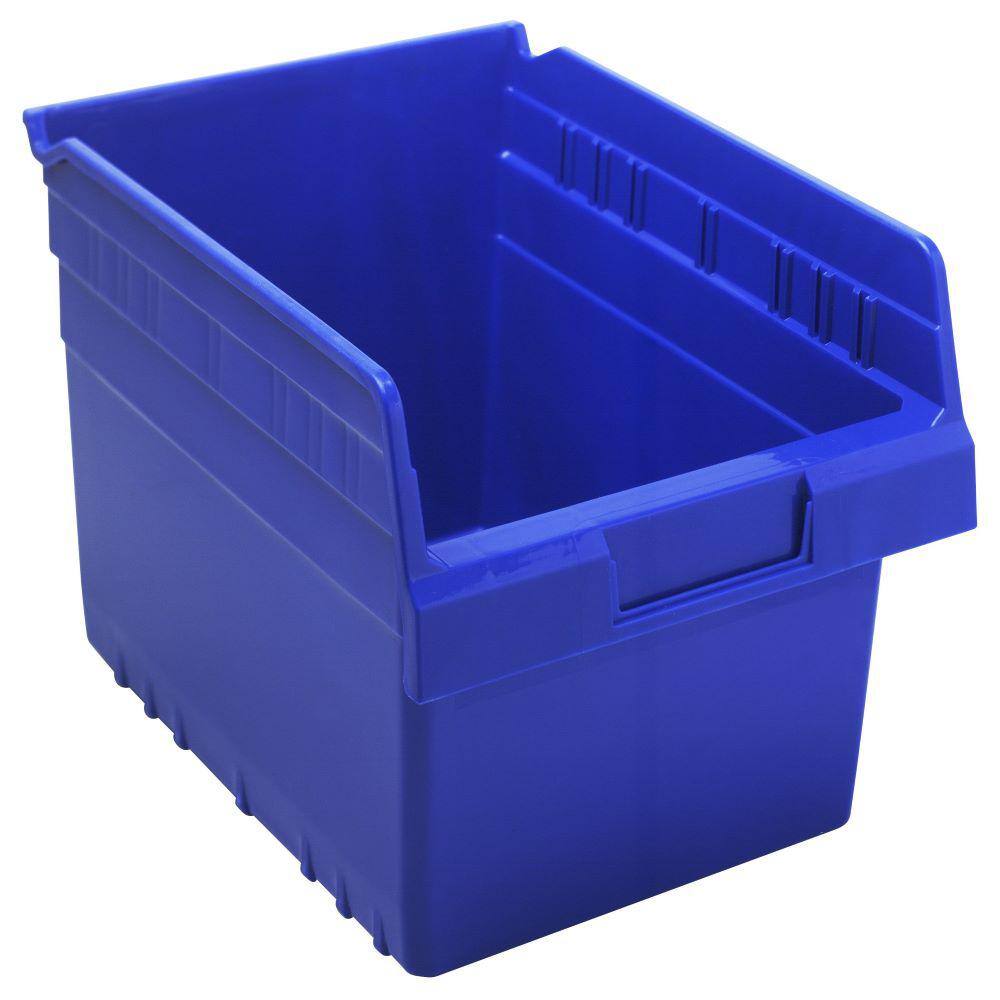QUANTUM STORAGE SYSTEMS StoreMax 8 in. Shelf 3.4 Gal. Storage Tote in Blue (20Pack) QSB807BL