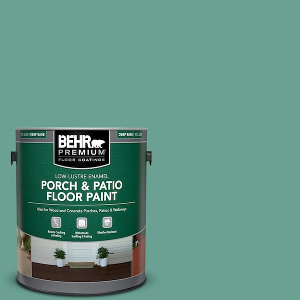 1 gal. #T17-15 Jade Dragon Low-Lustre Enamel Interior/Exterior Porch and Patio Floor Paint
