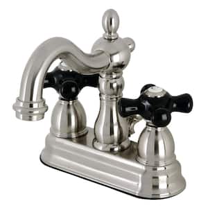 Duchess 4 in. Centerset 2-Handle Bathroom Faucet with Plastic Pop-Up in Brushed Nickel