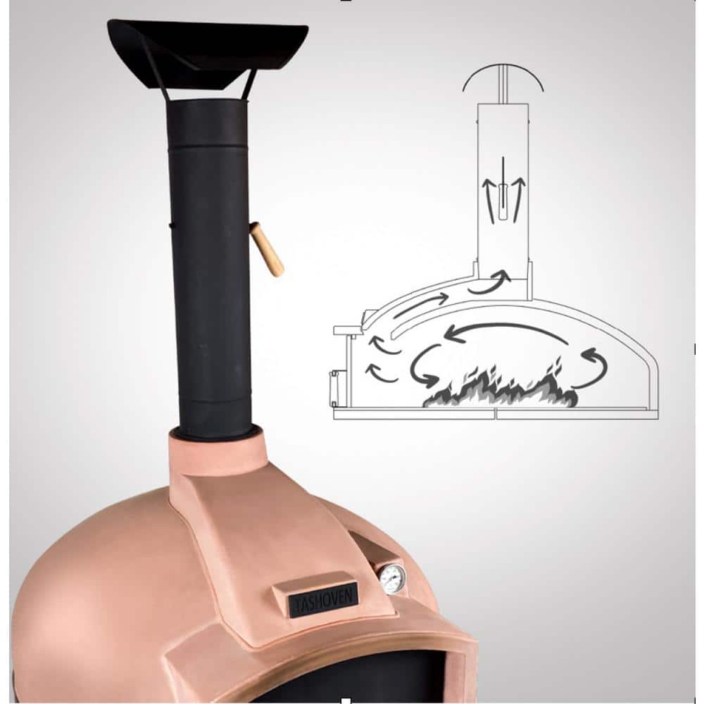 Red Rock 100 Beige Ceramic Wood Fired Outdoor Pizza Oven
