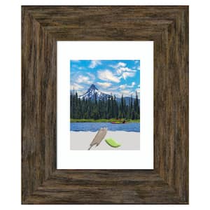 Fencepost Brown Wood Picture Frame Opening Size 11 x 14 in. (Matted To 8 x 10 in.)