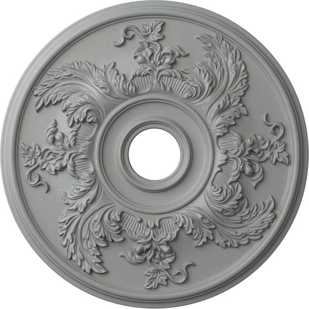 Primed White 23.63" Acanthus Twist Ceiling Medallion
