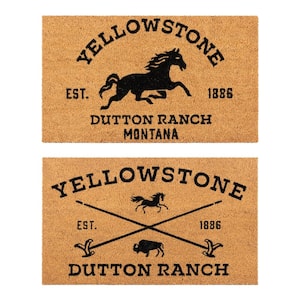 Yellowstone Multi-Colored 20 in. x 34 in. Coir Door Mat (2-Pack)