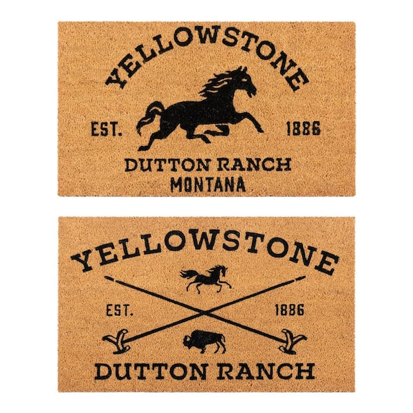Gertmenian & Sons Yellowstone Multi-Colored 20 in. x 34 in. Coir Door Mat (2-Pack)