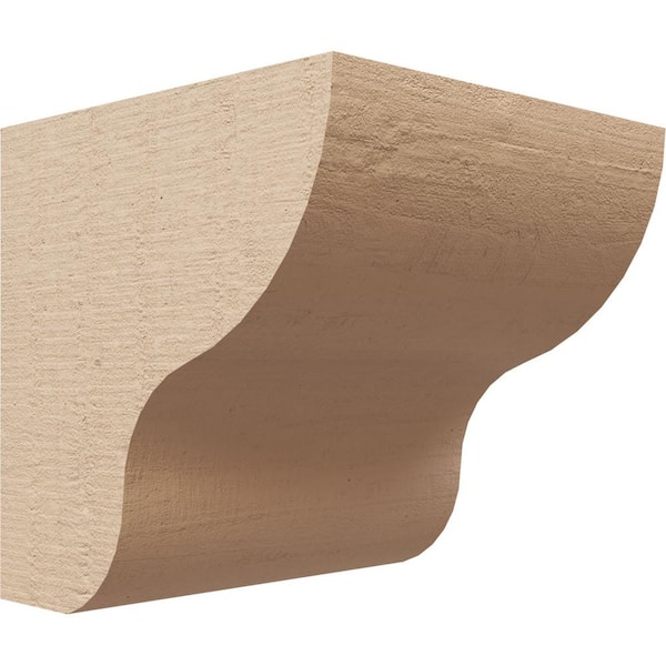 Ekena Millwork 5 in. x 5 in. x 5 in. Series 1 Wide Greensboro Rough Cedar Woodgrain Timberthane Polyurethane Corbel, Primed Tan