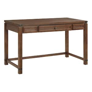 Baton Rouge 48 in. Work Smart Sit-to-Stand Lift Desk in Brushed Walnut Finish