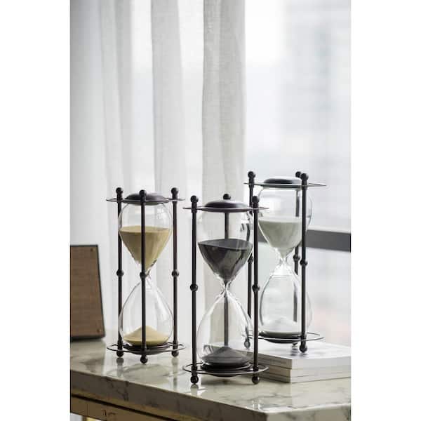 A & B Home Tan Sand, Black Hourglass