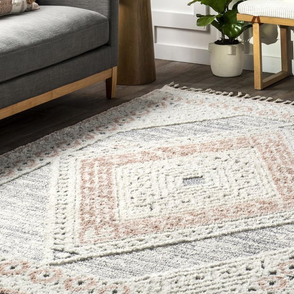 nuLOOM Vanita 9 X 13 (ft) Beige Indoor Geometric Southwestern Area