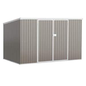 5.89 ft. W x 11.02 ft. D Metal Shed with Double Lockable Doors Coverage Area (59.2 sq. ft.)