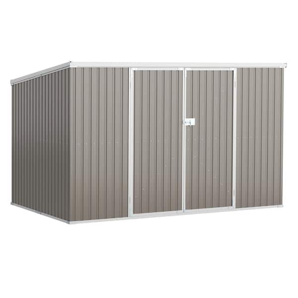 5.89 ft. W x 11.02 ft. D Metal Shed with Double Lockable Doors Coverage Area (59.2 sq. ft.)