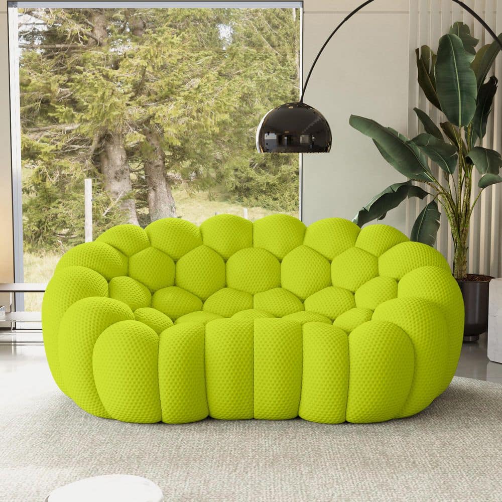 バブルソファ Magic Home Set of 2 Bubble Sofa, 79 in. Mesh Fabric Armless 2