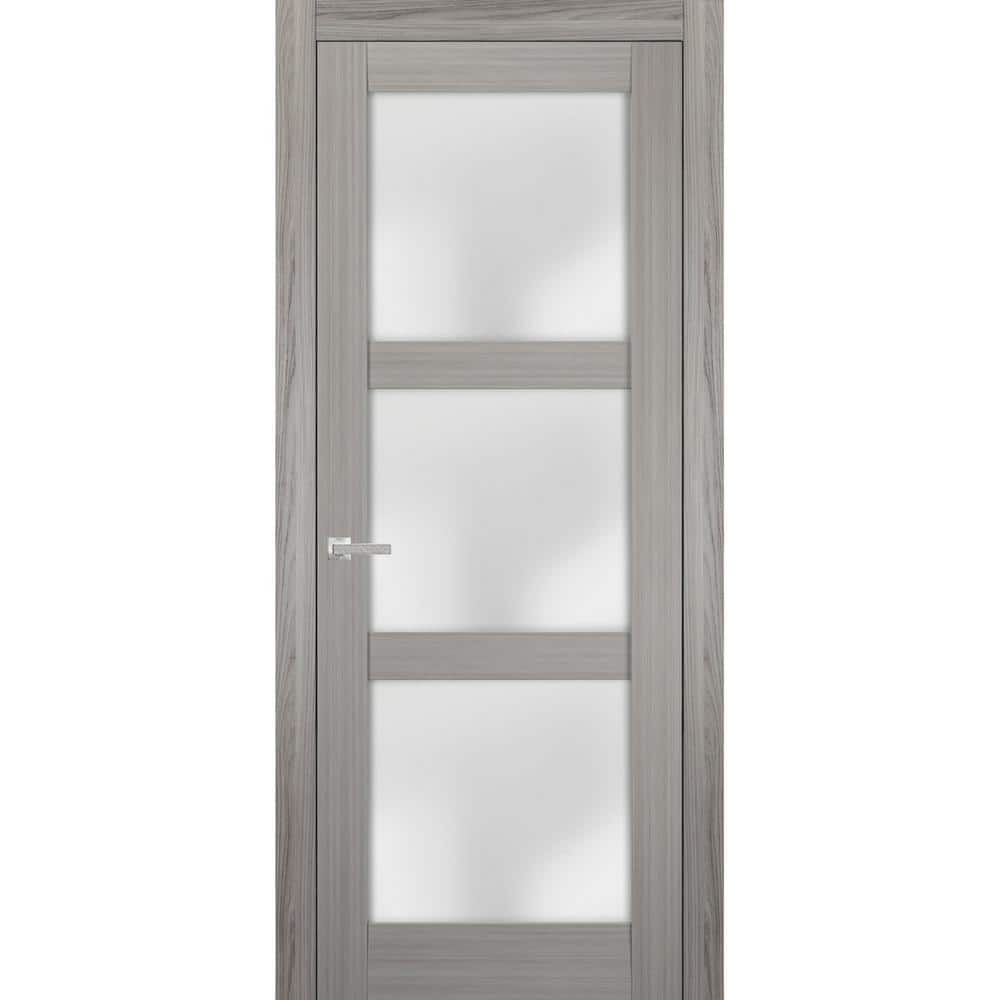 2552 36 in. x 84 in. Right-Hand/Inswing Solid Frosted Glass Gray Ash Single Prehung Interior Door with Hardware price history on PriceWatchPro