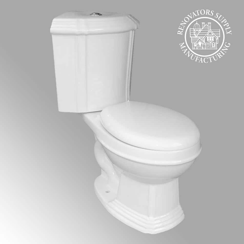 Sheffield White Round Corner Dual Flush Two-Piece Toilet