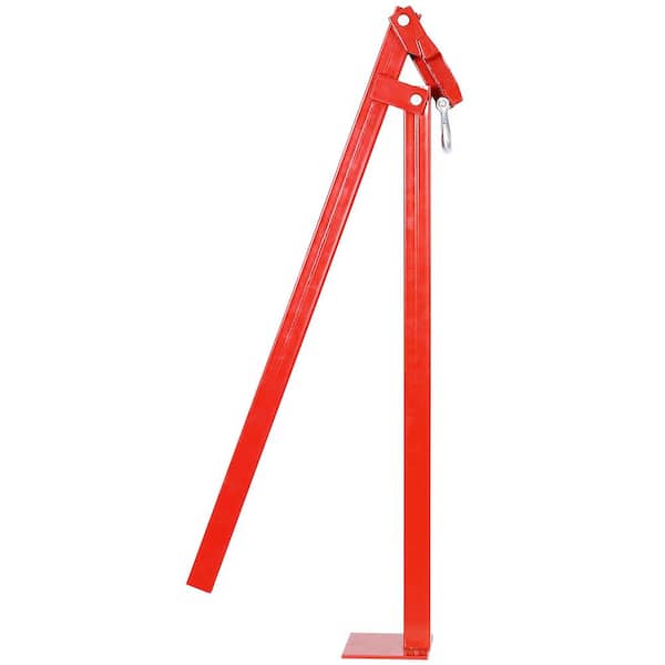 36 in. Steel T Post Puller Fence Post Puller for Round Fence Posts, Red