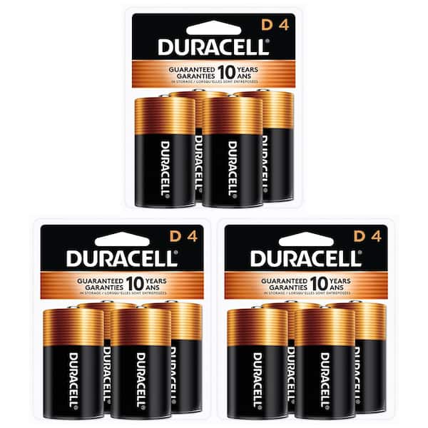 Duracell Coppertop Alkaline D Battery (Multi-Pack 3) (4-Count Pack