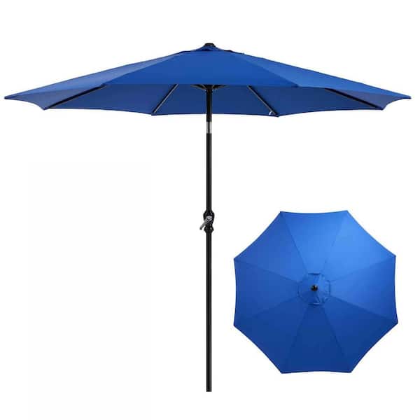 Unbranded 9ft.Market Umbrella, Outdoor Patio Umbrella with Push Button Tilt and Crank