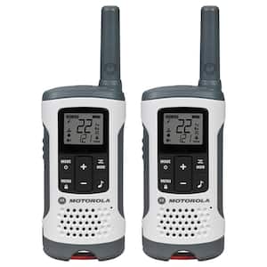 Talkabout T260 Rechargeable 2-Way Radio, White (2-Pack)