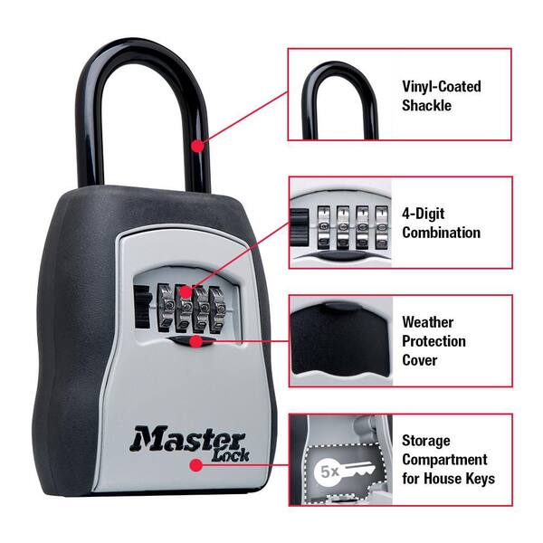 Master Lock Lock Box, Resettable Combination Dials, 2 Pack 5400DHC