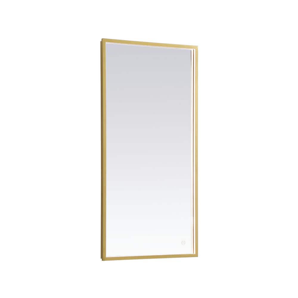 Timeless Home 20 in. W x 40 in. H Modern Rectangular Aluminum Framed LED Ba