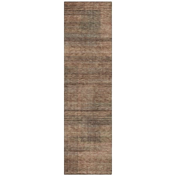 Chantille Machine Washable Indoor/Outdoor Abstract ACN820 Paprika 2 ft. 3 in. x 7 ft. 6 in. Area Rug