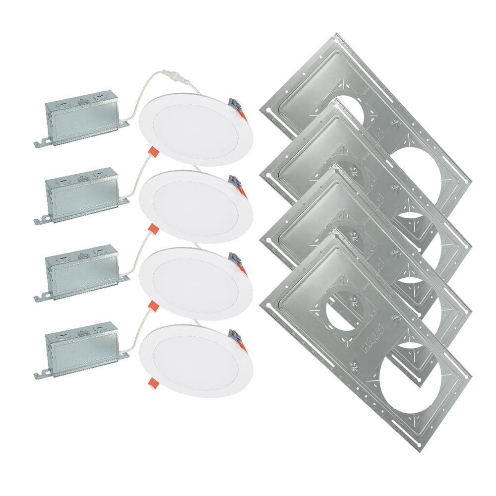 6 in. Selectable CCT, New Construction Integrated LED can Less Downlight with Smashplate (4-Pack) price history on PriceWatchPro
