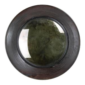 2.25 in. x 11.5 in. Classic Irregular Framed Medium Brown Wood Vanity Mirror