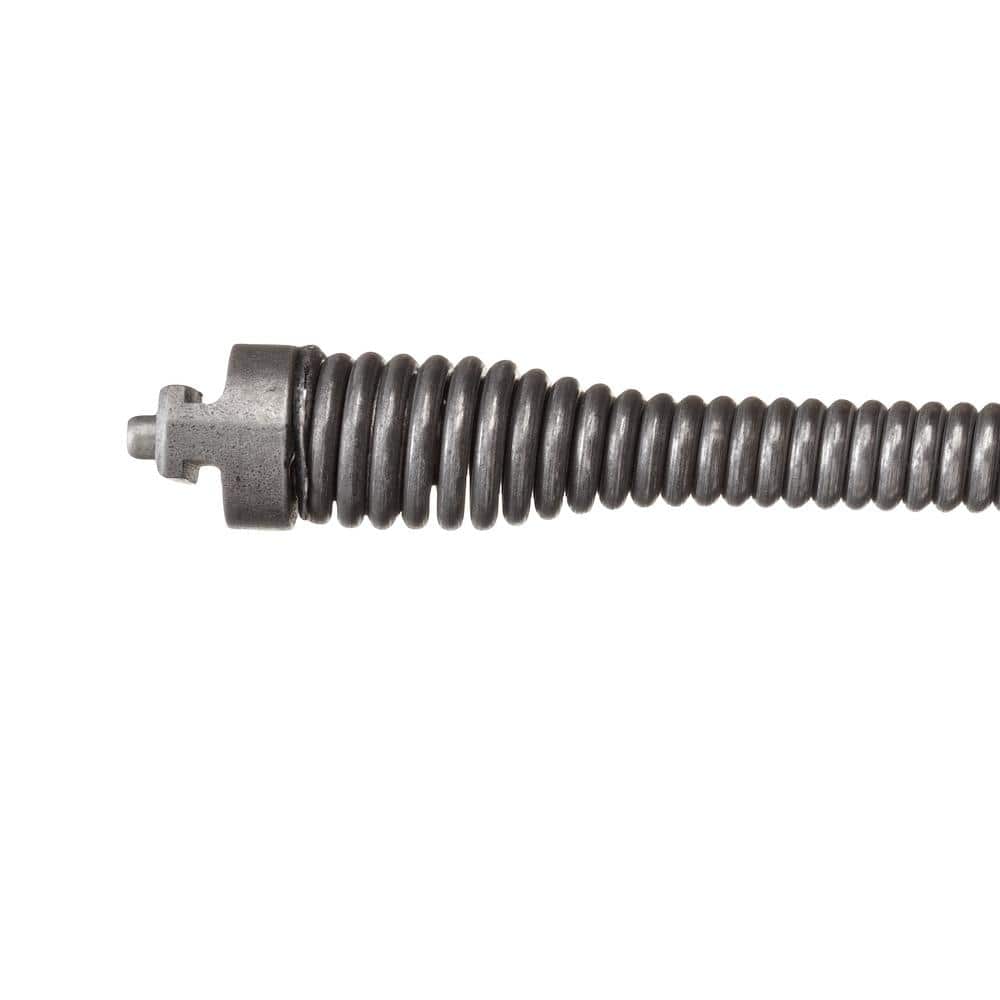 25 ft Black Steel Drain Auger Cable with Male Coupling