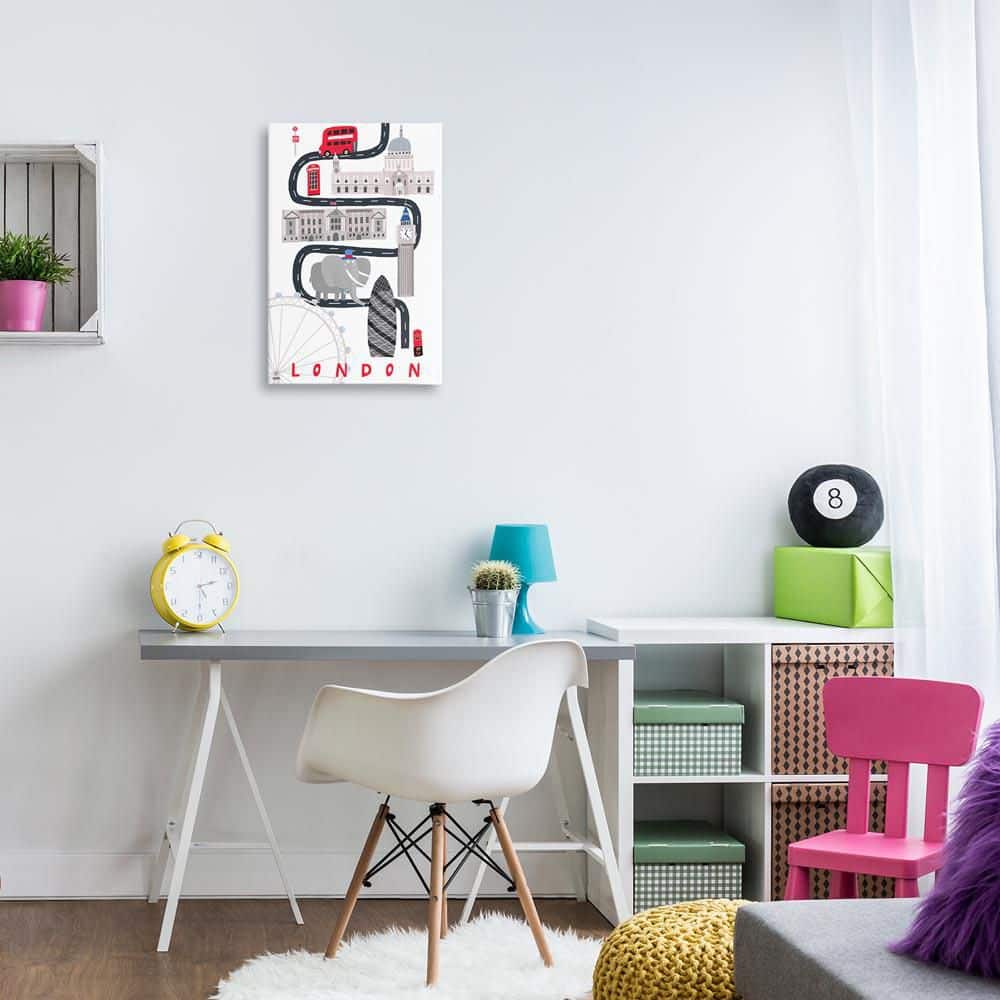 London Whimsical Travel City by Carla Daly Unframed Abstract Graphic Art Print 24 in. x 16 in. price history on PriceWatchPro