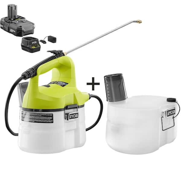 ONE+ 18V Cordless Battery 1 Gal. Chemical Sprayer with Extra Accessory Tank, 1.3 Ah Battery, and Charger