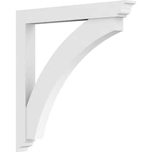 3 in. x 36 in. x 36 in. Thorton Bracket with Traditional Ends, Standard Architectural Grade PVC Bracket