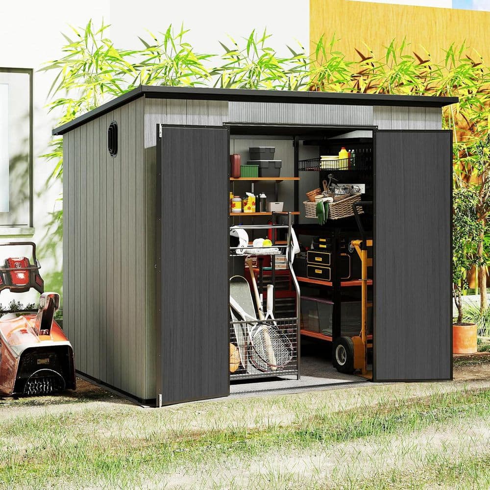 6.2 ft. W x 7.8 ft. D Resin Outdoor Storage W/Louvered Vent