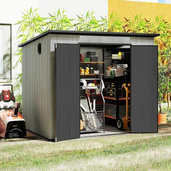 6.2 ft. W x 7.8 ft. D Resin Outdoor Storage W/Louvered Vent
